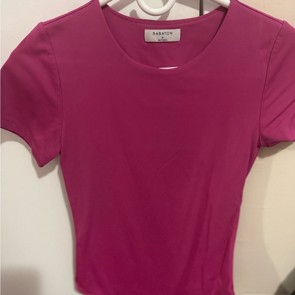 Babaton Fuchsia Short Sleeve Tee